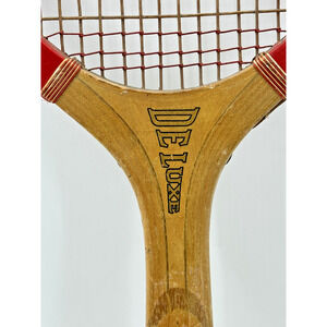 Vintage 1920s WLS Sears Radio Wood DELUXE Tennis Racquet Wright & Ditson Antique